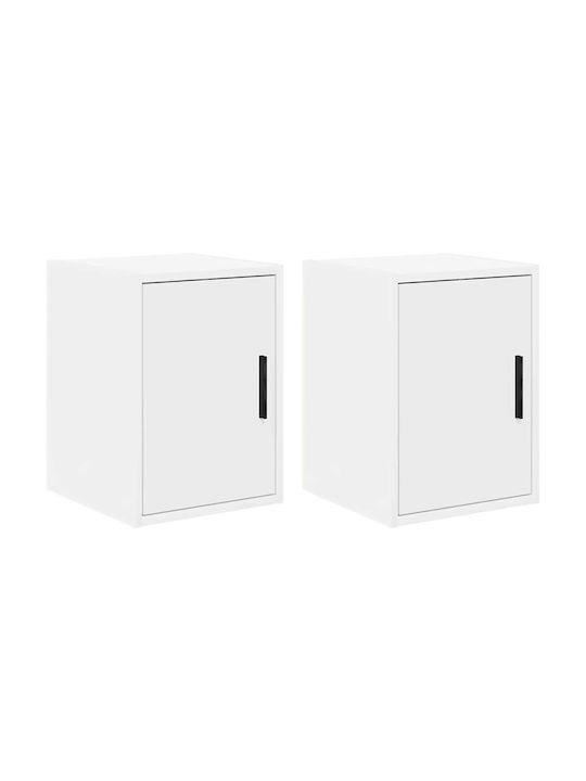 Wall Living Room Cabinet Made of Particle Board White 30x30x41cm