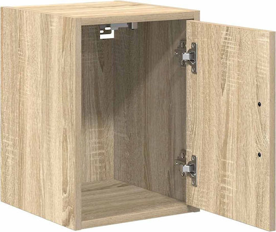 Wall Living Room Cabinet Made of Particle Board Brown 30x30x41cm