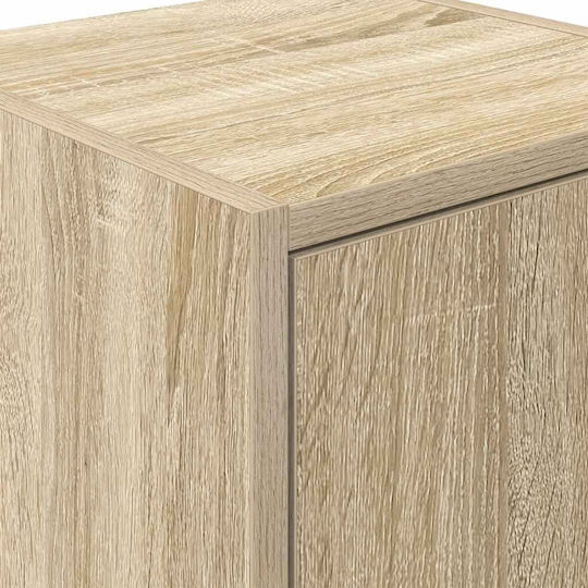 Wall Living Room Cabinet Made of Particle Board Brown 30x30x41cm