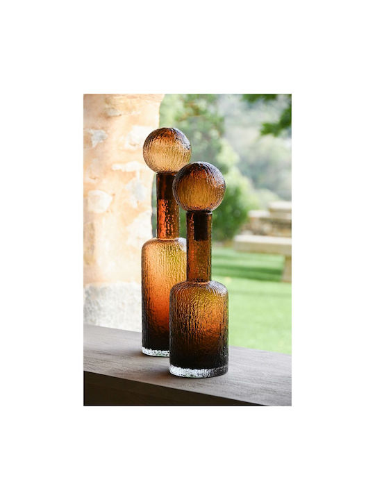 Home Esprit Brown Crystal Modern Vase 12.5 X 12.5 X 43.5 Cm