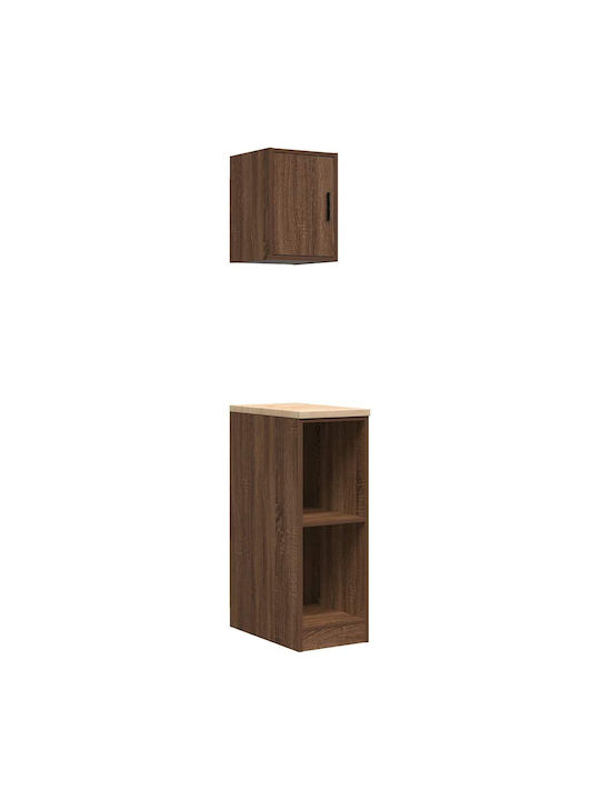 Office Storage Cabinet Brown Oak L30xW51xH85cm