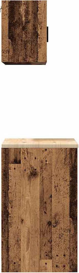 Office Storage Solid Wood Cabinet Coffee L60xW51xH85cm