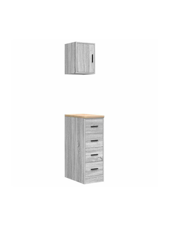 Office Storage Cabinet Grey Sonoma L30xW51xH85cm