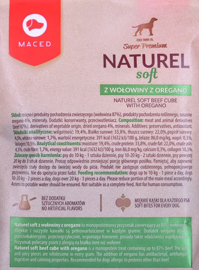 Maced Naturel Soft Λιχουδιά Σκύλου με Κρέας 100gr