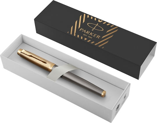 Parker Parker Füllfederhalter Set Mittel Gold mit Blauer Tintenfarbe