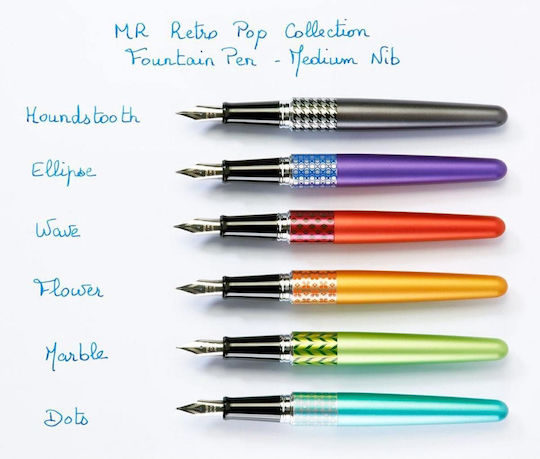 Pilot Πένα Γραφής Medium 1mm Μωβ από Ατσάλι με Μπλε Μελάνι