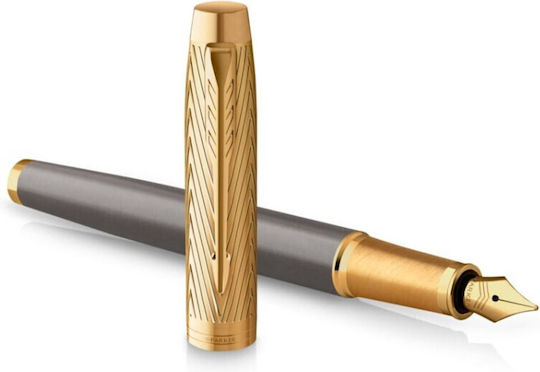 Parker Writing Pen Fine Gold with Red Ink