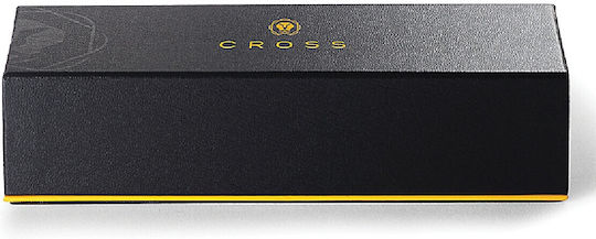 Cross ATX Writing Pen Medium Black made of Steel with Black Ink and with 1 Replacement Nibs