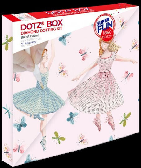 Diamond Dotz Mosaik Ballerinen Diamond Painting Kit mit Rahmen 28x28cm Ballett, Ballerina