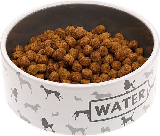 Ferplast Juno Ceramic Bowl Food & Water for Dog & Cat 750ml 16.3cm in Gray Color