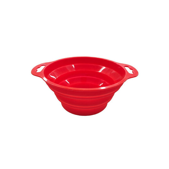 Ferplast Bowl Silicone Food & Water for Dog & Cat 500ml 14cm in Red Color