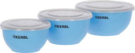 Kerbl Steel Set with Cover Stainless Steel Bowl Food & Water for Dog & Cat 1.2lt in Blue Color