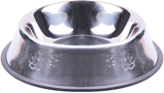 Nunbell Pet Ανοξείδωτο Μπολ Φαγητού & Νερού για Σκύλο & Γάτα 15cm σε Ασημί Χρώμα