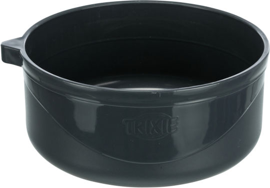 Trixie Travel Set Kunststoff Schalen Futter & Wasser für Hund & Katze auf Basis von 2x 750ml in Schwarz Farbe