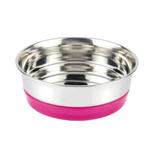 Croci Metallisch Schalen Futter & Wasser für Hund & Katze auf Basis von 200ml in Fuchsia Farbe