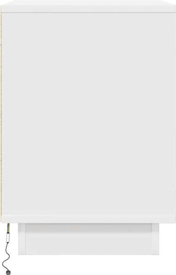 Комоди Дървени Бели 2бр 38x34x50см