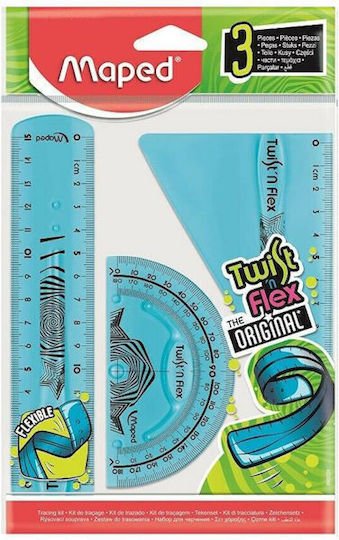 Maped Set 3 Instrumente Geometrice Plastice Twist 'n Flex (Diverse modele/culori)