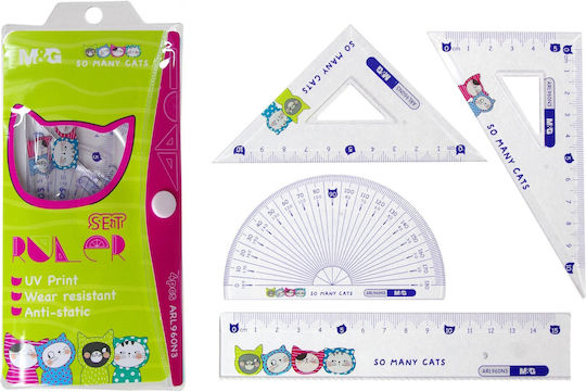 M&G Set Instrumente Geometrice Plastic 15cm