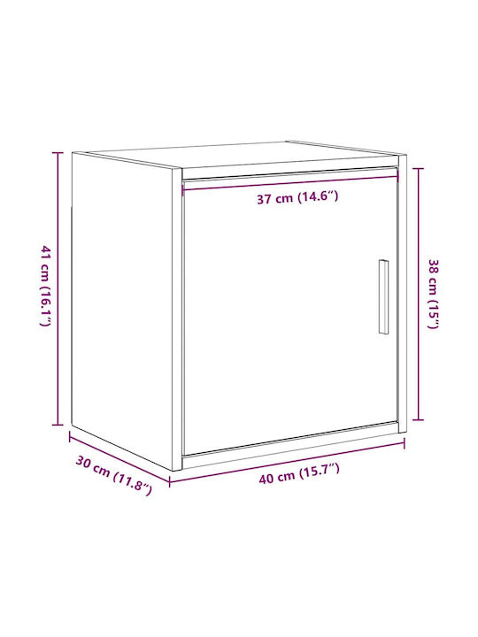 Wall Living Room Cabinet made of Particle Board Brown 40x30x41cm