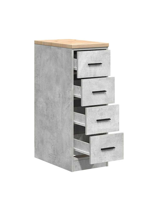 Vidaxl Garage Storage Cabinet 30x51x85 cm Solid Pine Wood Grey