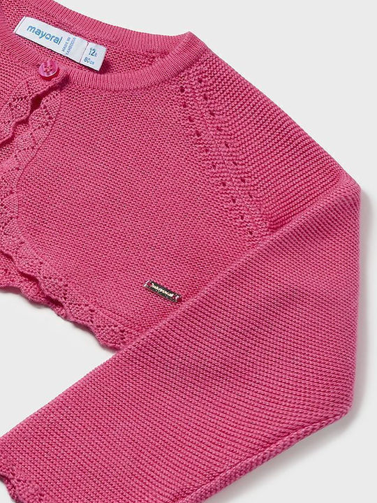 Kinderbolero Gestrickt Magenta