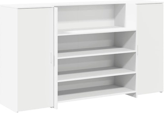 vidaXL Professional Office Reception Desk P180xW50xH103.5cm with Cabinet