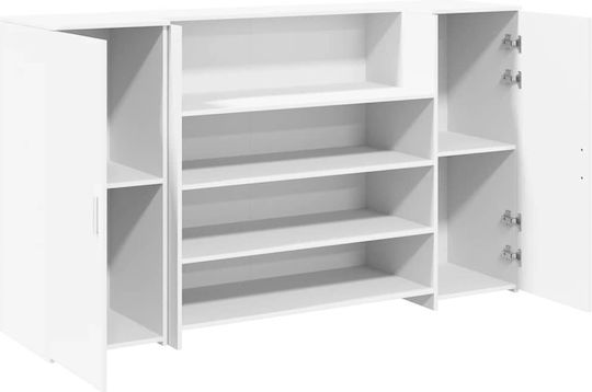 vidaXL Professional Office Reception Desk P180xW50xH103.5cm with Cabinet