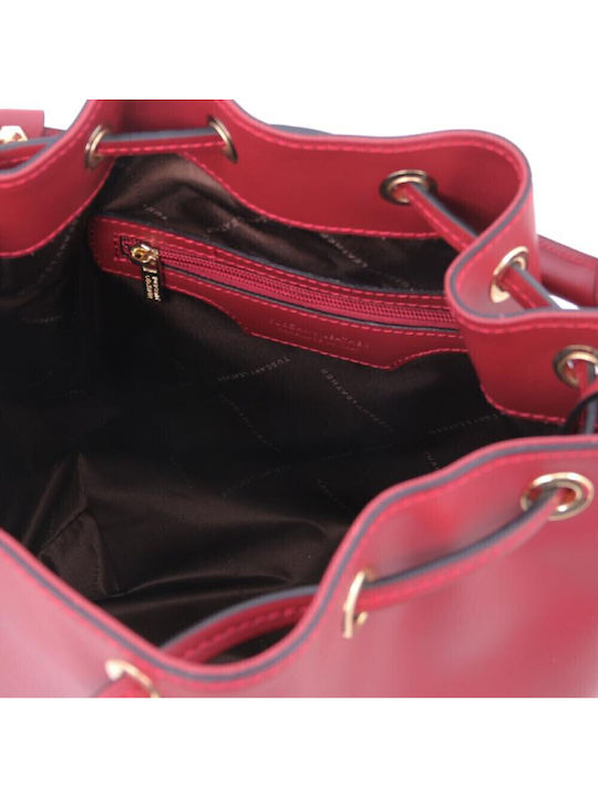 Vittoria Leather Women's Pouch Shoulder Red