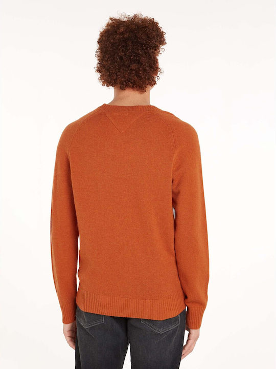 Tommy Hilfiger Crew Neck Long Sleeve Sweater Orange