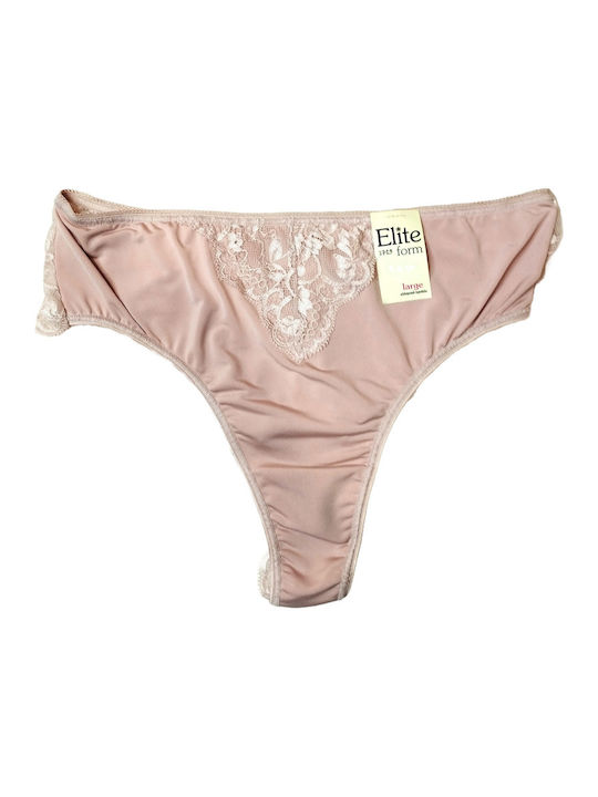 Elite High-waisted Women's Brazil with Lace Rose