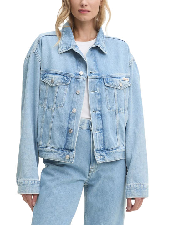 Calvin Klein Women's Jean Jacket for Spring or Autumn Blue