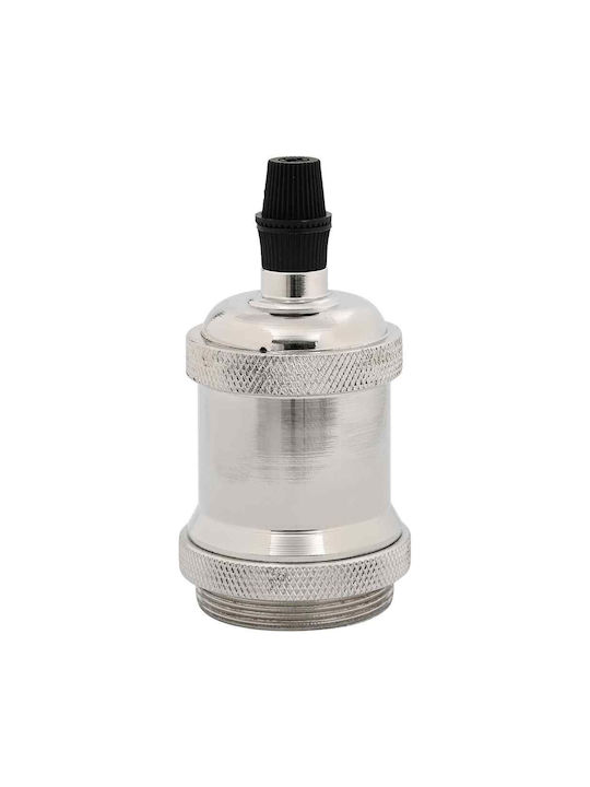 vidaXL Pendant Light Silver with Socket E27 4.9x9.4cm