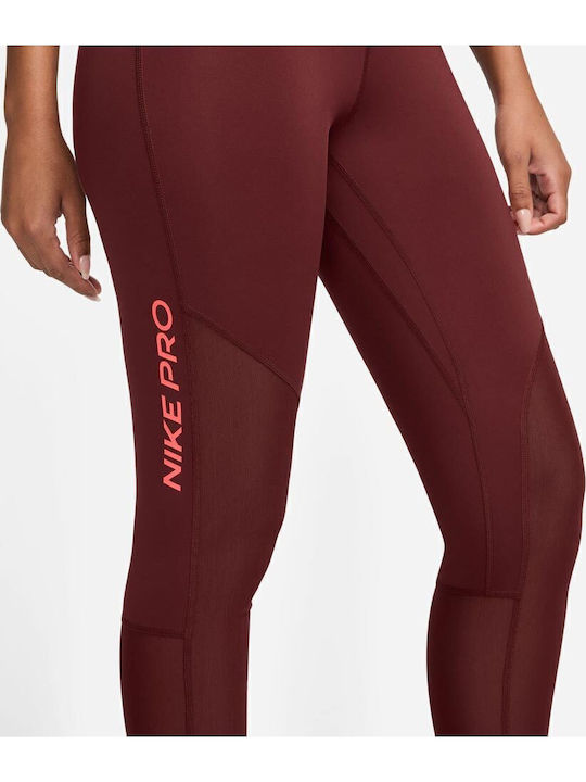 Pro Dri-fit Women's Training Legging Dri-Fit Burgundy