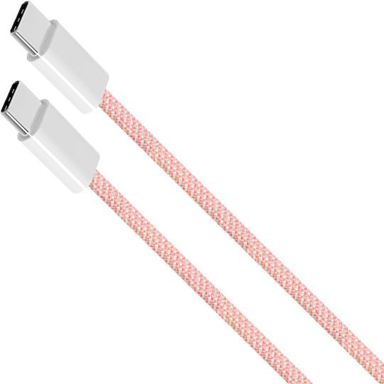Cablu Kruger&matz Basic 1.5m Roz USB Tip C la USB Tip C 60W