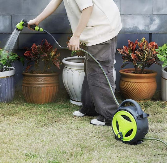 Uncle George Garden Hose Box with Hose 16m with Rewind Handle