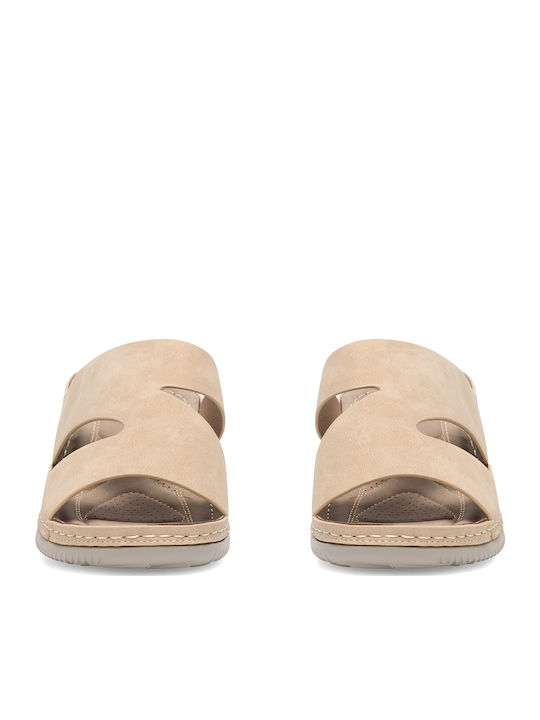 Damenplattformen Beige