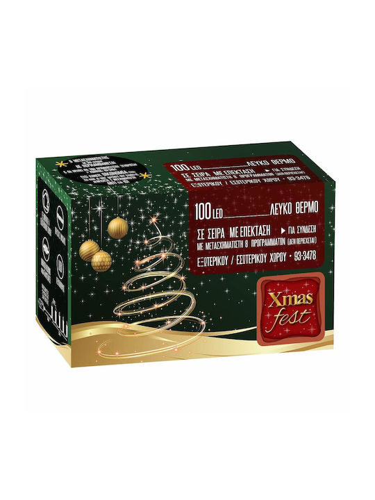 Lămpi LED 100L Alb Cald Extensibile pentru Exterior Program 3478 Lămpi LED 100L Alb Cald Extensibile pentru Exterior Program 3478