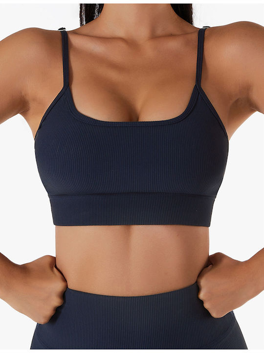 Amouna Women's Athletic Sports Bra Navy Blue