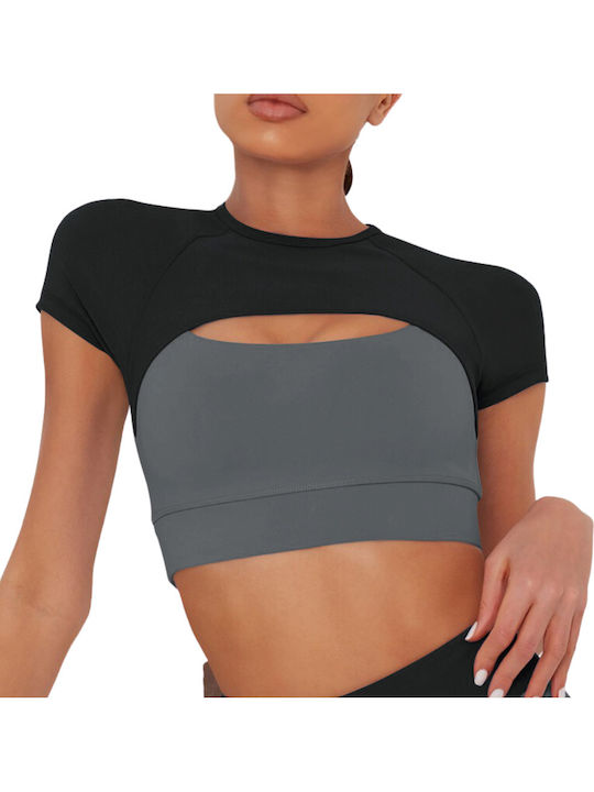 Lorena Women's Athletic Sports Bra Gray
