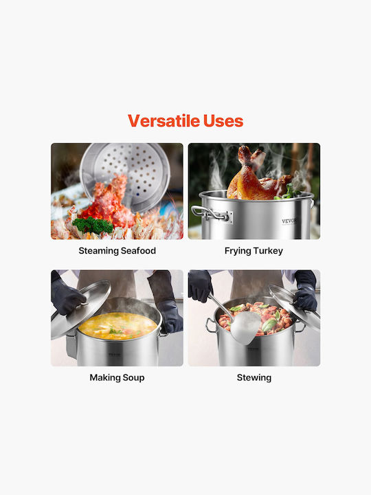 Vevor Edelstahl Marmitentopf 40cm