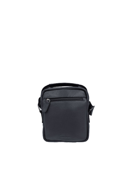 Daston Leather Men's Bag Shoulder / Crossbody Black