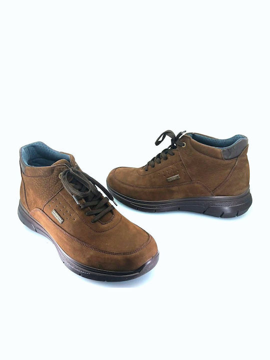Leather Brown Men's Boots Waterproof