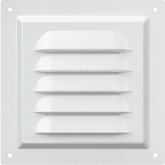 Mmotors Περσίδα Εξαερισμού 12x12cm Τετράγωνη με Σίτα