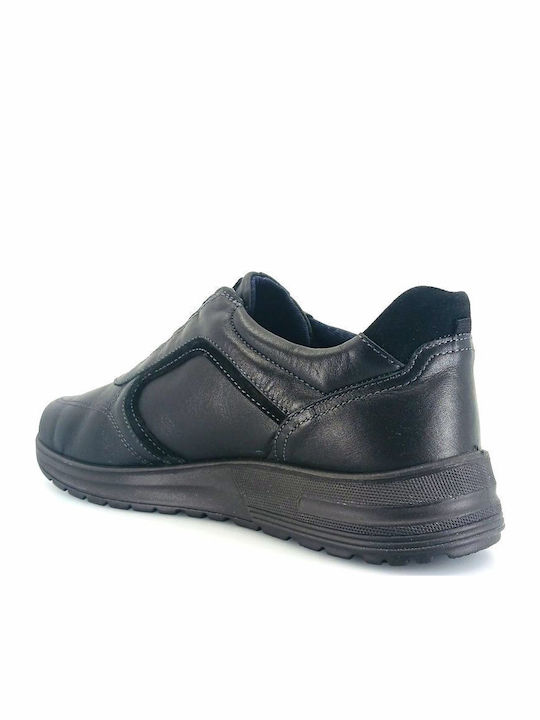 Herren Sneakers Black Leather