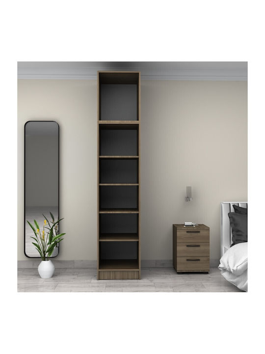Einzeltür Kleiderschrank Victoria mit Aufsatz Walnut 50x60x240cm