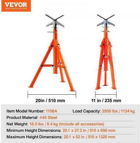 Vevor Καβαλέτο Ατσάλινο με Μέγιστη Αντοχή 1134kg
