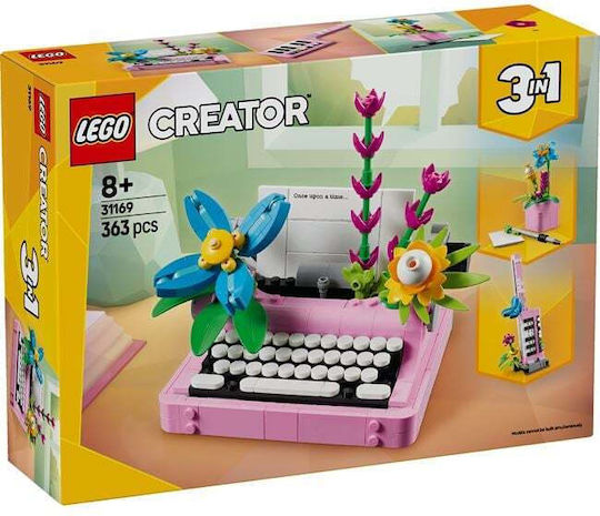 Lego Creator 3-in-1 Typewriter with Flowers for 8+ Years 363pcs