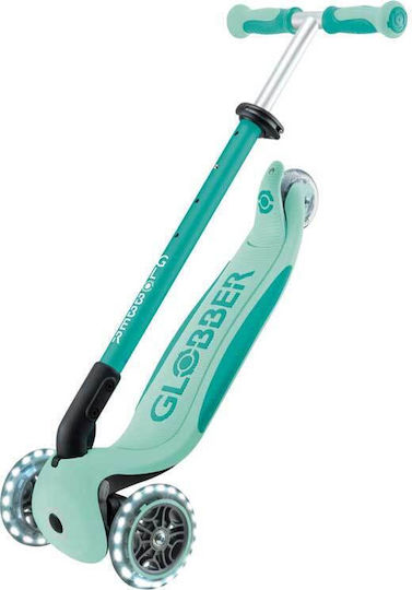 Globber Παιδικό Πατίνι Αναδιπλούμενο Go Up Deluxe Lights 360° Τρίτροχο με Led Φωτισμό Mint Green
