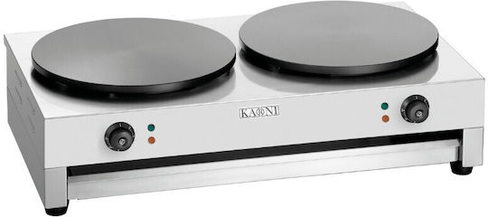 Karni Double Commercial Electric Crepe Maker 6kW with Stove Ø40cm