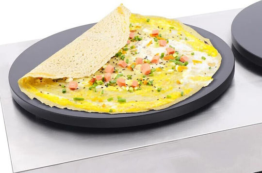 Karni Double Commercial Electric Crepe Maker 6kW with Stove Ø40cm